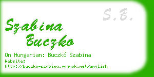 szabina buczko business card