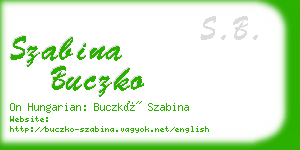 szabina buczko business card